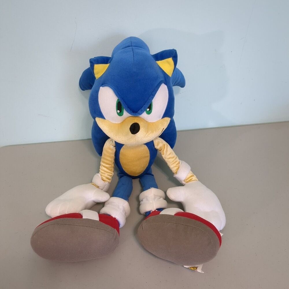 Sonic The Hedgehog 23 Inch Large Plush Character Pillow Buddy Sega Blue Yellow